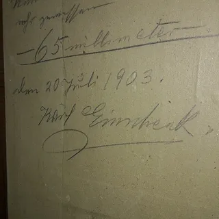 Inschrift in der Orgel