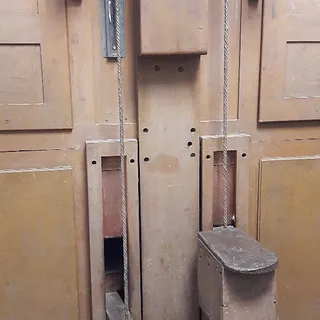 Arbeitsplatz des Balgtreters